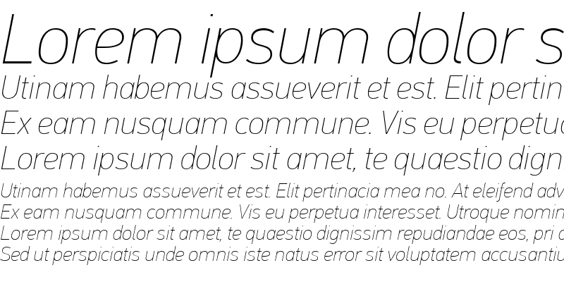 Sample of PF DinText Pro ExtraThin Italic