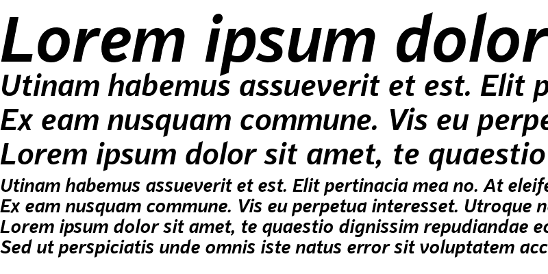 Sample of PF Highway Sans Pro Medium Italic