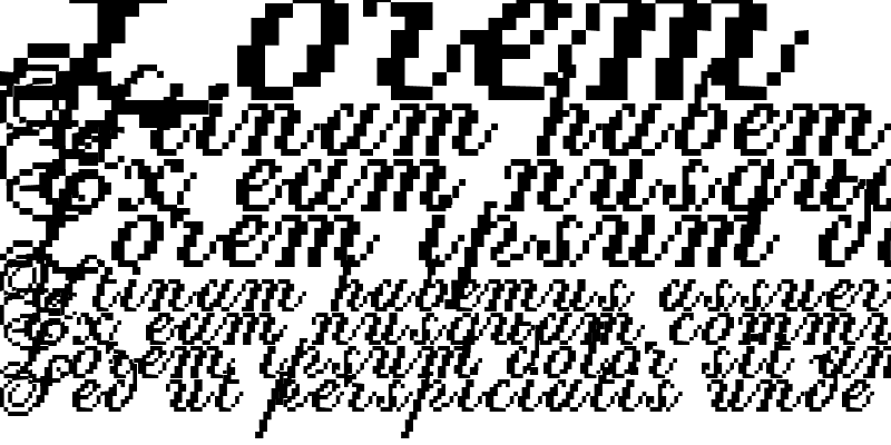 Sample of PF Pixelscript Pro Regular
