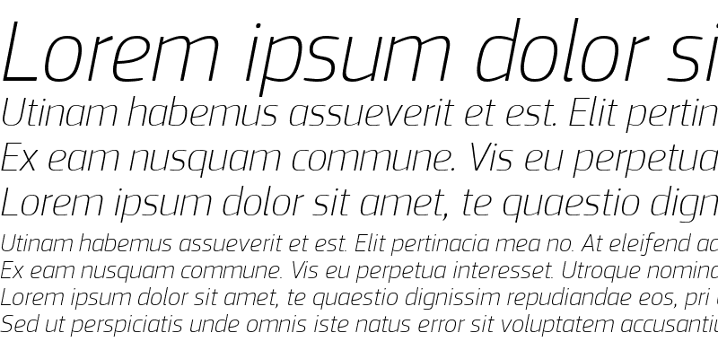 Sample of PF Square Sans Pro Thin Italic