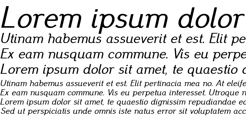 Sample of Pfennig Italic