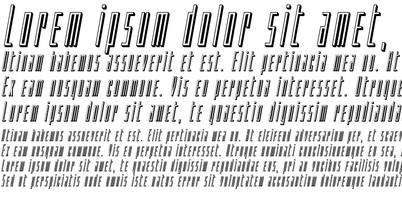 Sample of Phantacon 3D Italic Italic