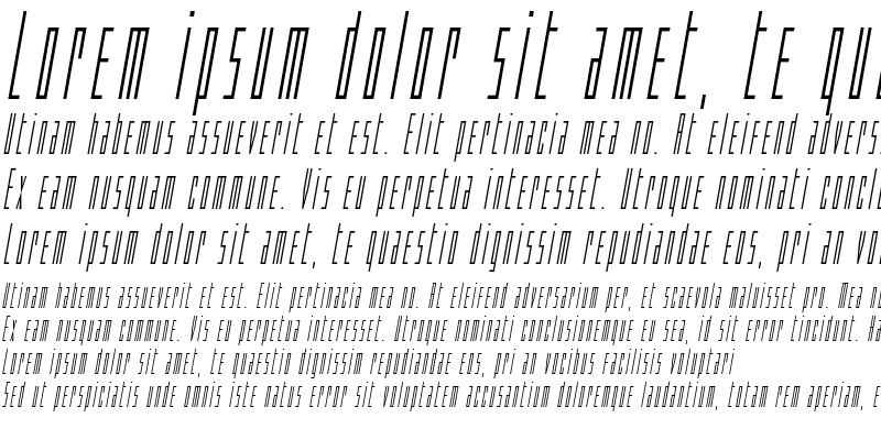 Sample of Phantacon Condensed Italic