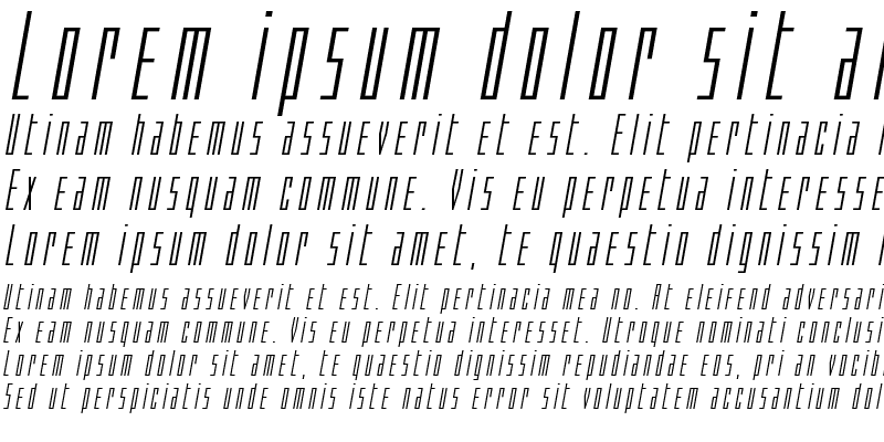 Sample of Phantacon Expanded Italic