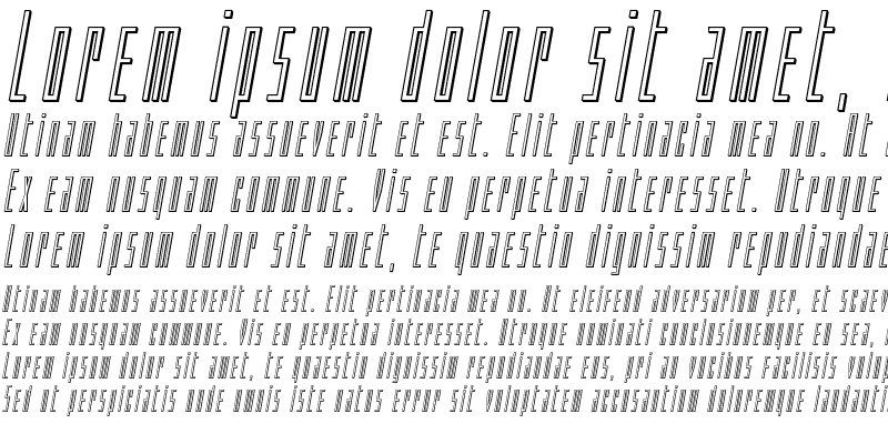 Sample of Phantacon Outline Italic