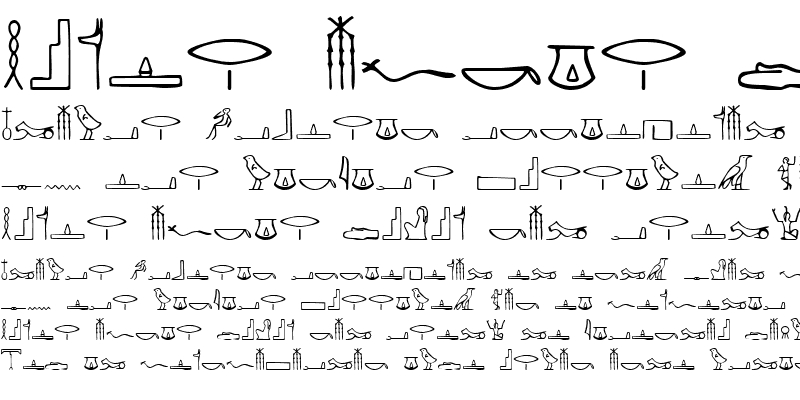 Sample of PharaohGlyph Regular