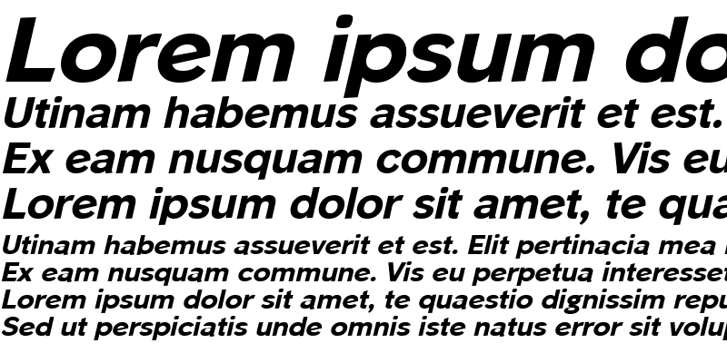 Sample of Phinster Extrabold Italic
