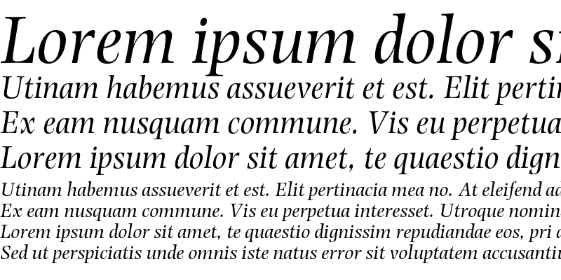 Sample of Photina MT Std Italic