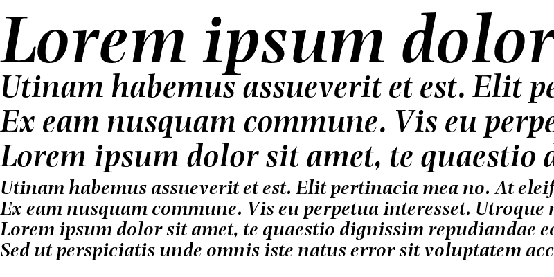 Sample of Photina MT Std Semibold Italic