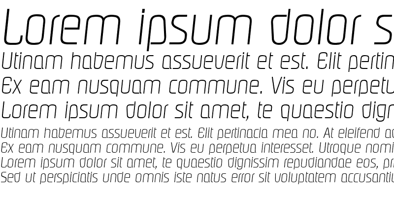 Sample of Piazza Light SF Italic