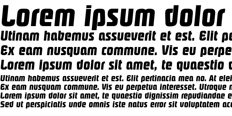 Sample of Piazza SF Bold Italic