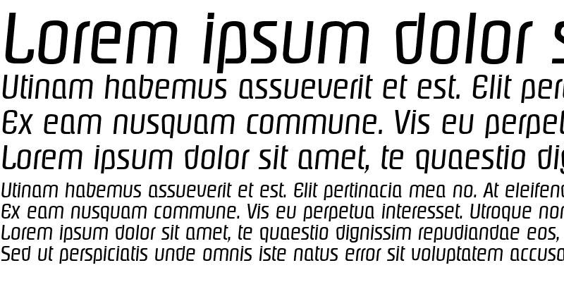 Sample of Piazza SF Italic