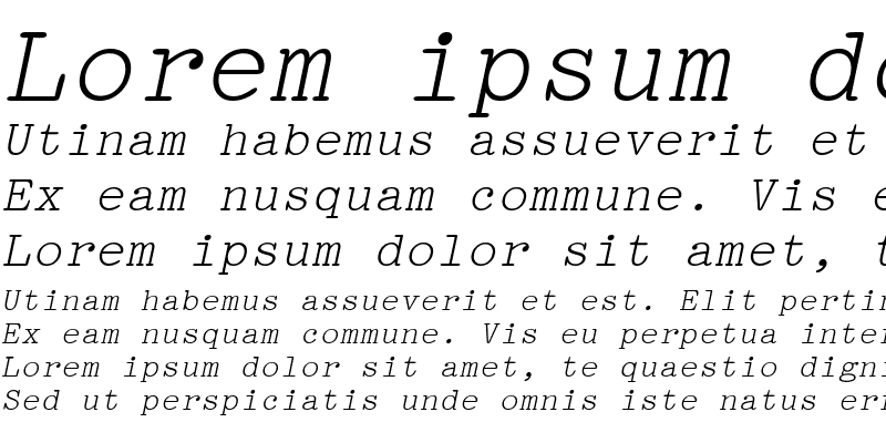 Sample of Pica Italic