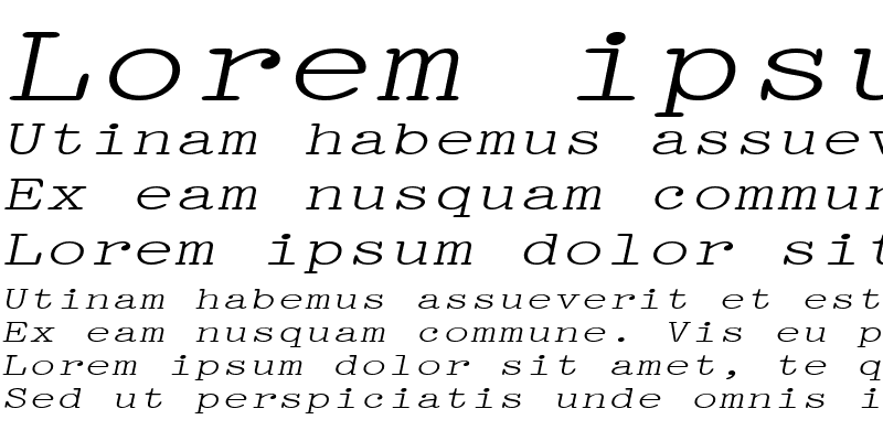 Sample of PicaExtended Italic