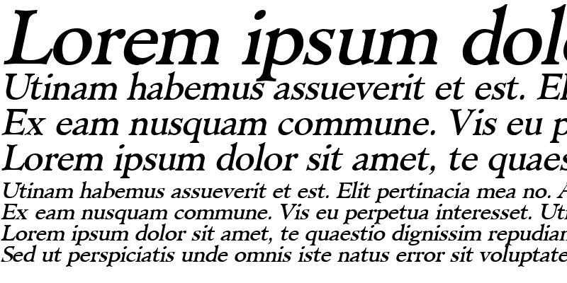 Sample of Pilgrim Italic