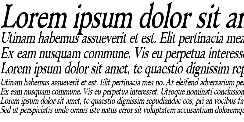 Sample of PilgrimCondensed Italic