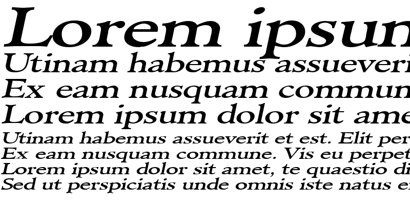 Sample of PilgrimExtended Italic