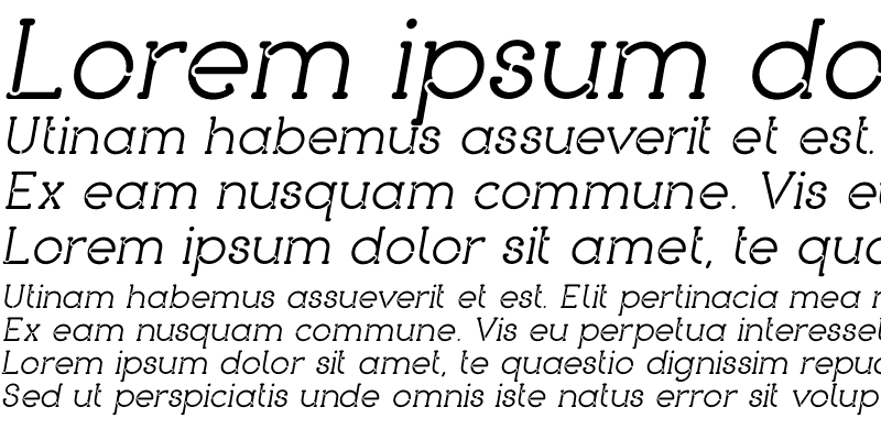 Sample of piron Italic