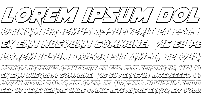Sample of Pistoleer 3D Italic Italic