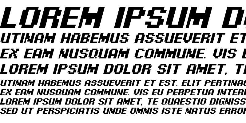 Sample of Pixel Digivolve Italic