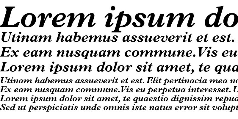 Sample of Plantin Bold Italic