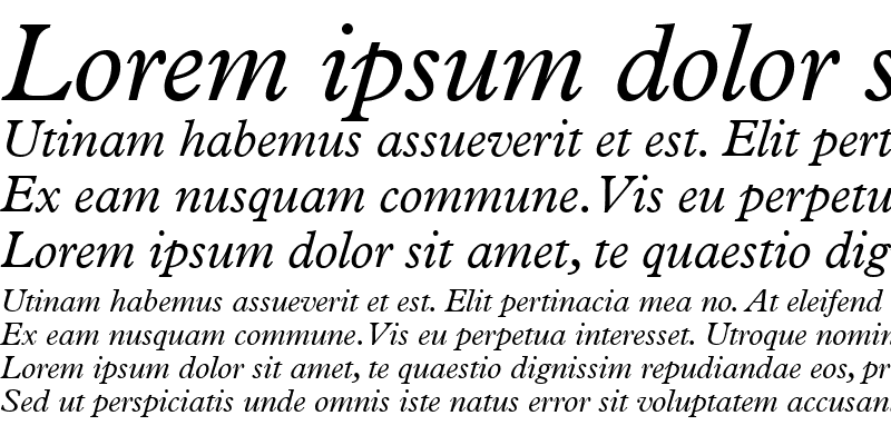 Sample of Plantin Italic