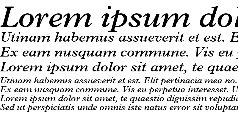 Sample of Plantin Semibold Italic