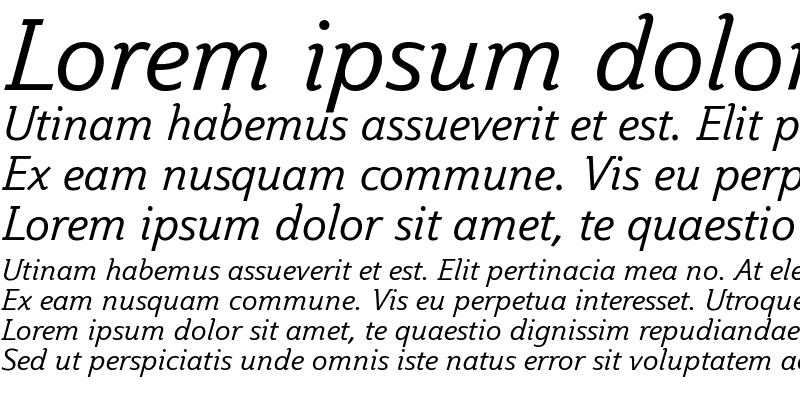 Sample of Plume DaMa Italic