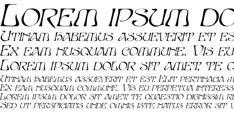 Sample of PlumosaSCapsSSK Italic