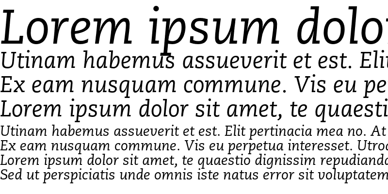 Sample of PMN Caecilia 56 Oldstyle Figure Italic