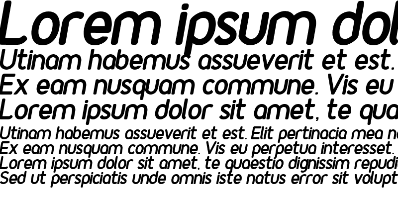 Sample of Podium Bold Italic
