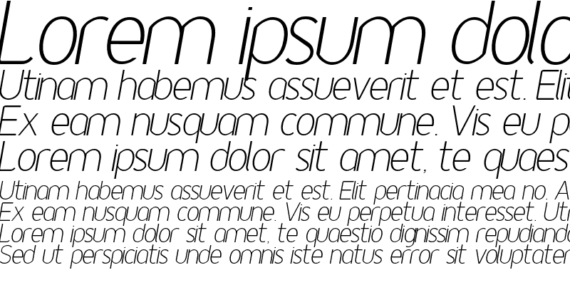 Sample of Podium Fine Italic