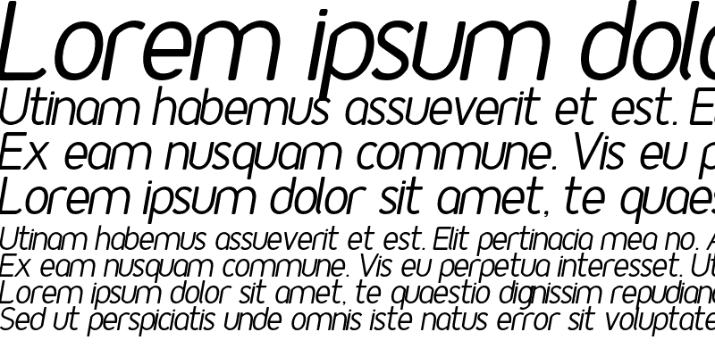 Sample of Podium Italic