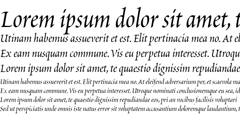 Sample of Poetica Italic