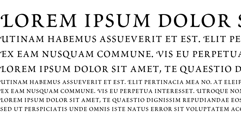 Sample of Poetica Small Capitals