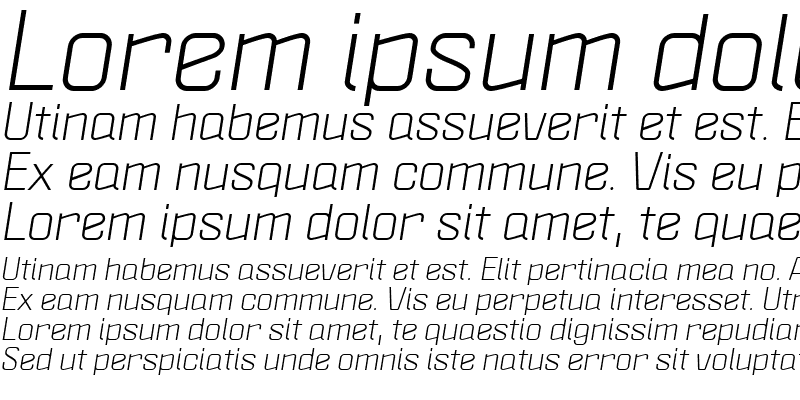 Sample of Politica XT Italic