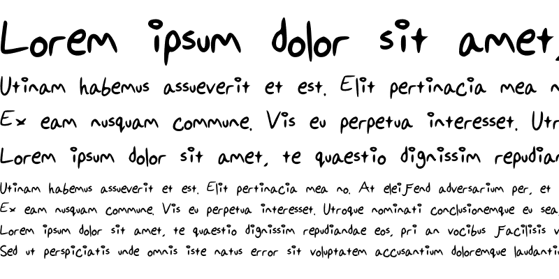 Sample of PonellasFont