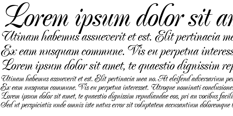 Sample of Poppl-Exquisit Italic