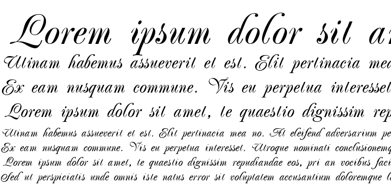 Sample of Poppl Exquisit MN Italic