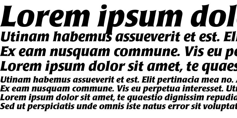 Sample of Poppl-Laudatio Bold Italic