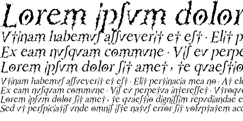 Sample of PorcupineRoman Italic
