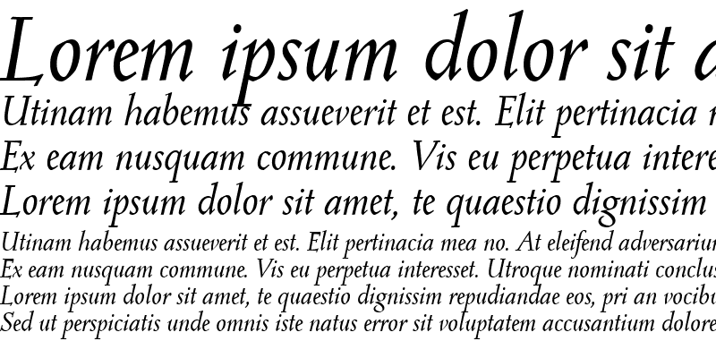 Sample of PostMediaeval RomanItalic