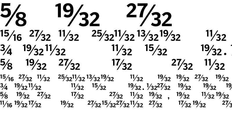 Sample of PoynterAgate FracOne Regular