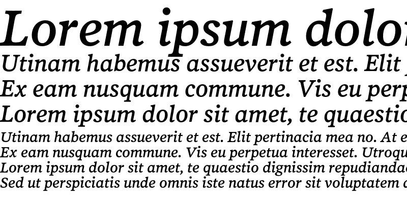 Sample of PoynterOSTextFour Italic