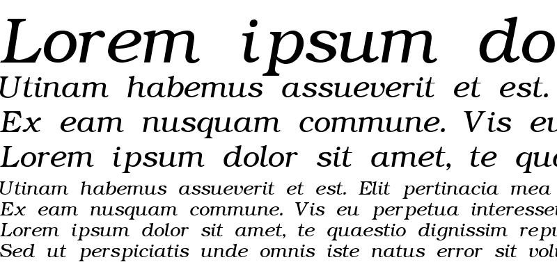 Sample of PP-Bookman Normal-Italic