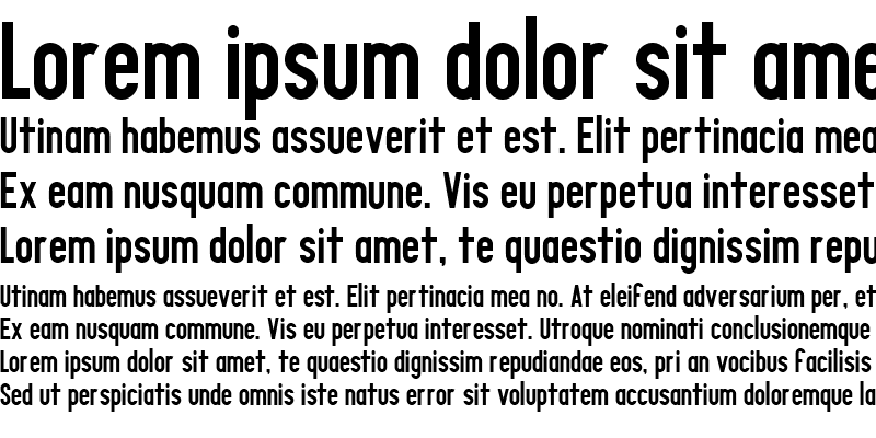 Sample of Practique Condensed SemiBold