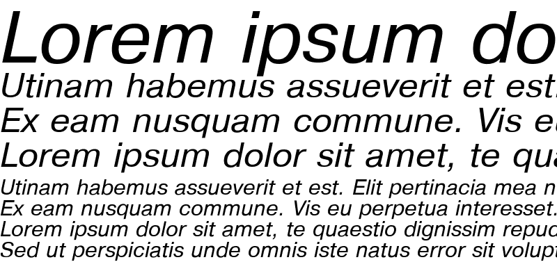 Sample of Pragmatica Italic