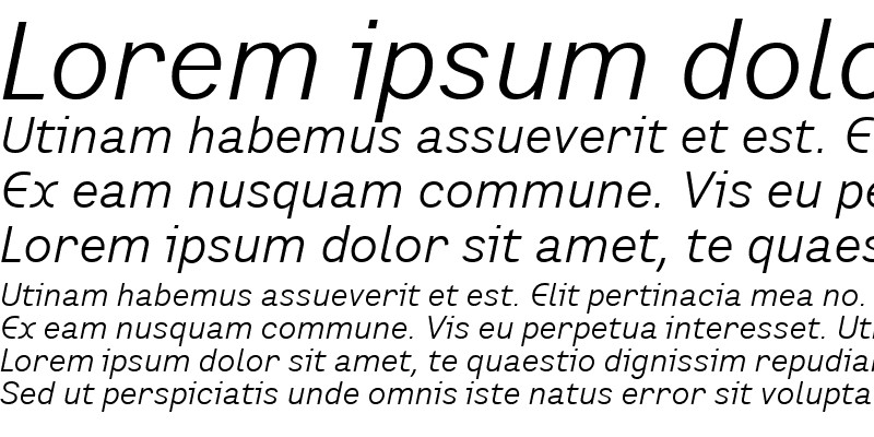 Sample of PrefaceBook Italic
