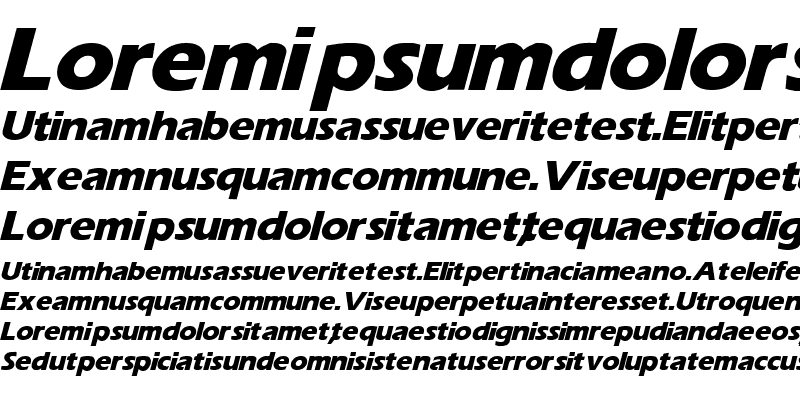 Sample of Presence 12 Italic