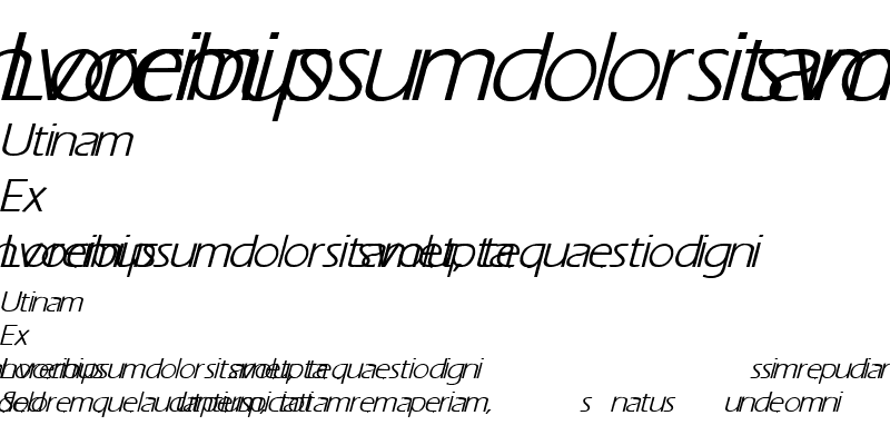 Sample of Presence 4 Italic